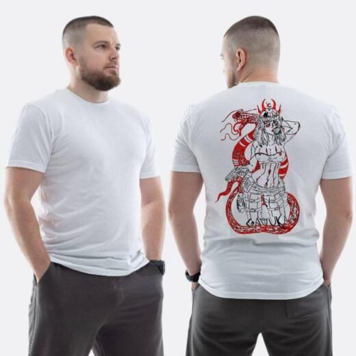 Футболка PrintBro ЗСУ з принтом Sunset Goons дівчина з пістолетом змія