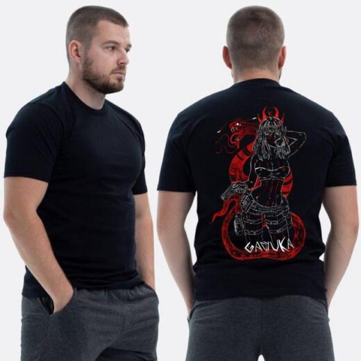 Футболка PrintBro ЗСУ з принтом Sunset Goons дівчина з пістолетом змія