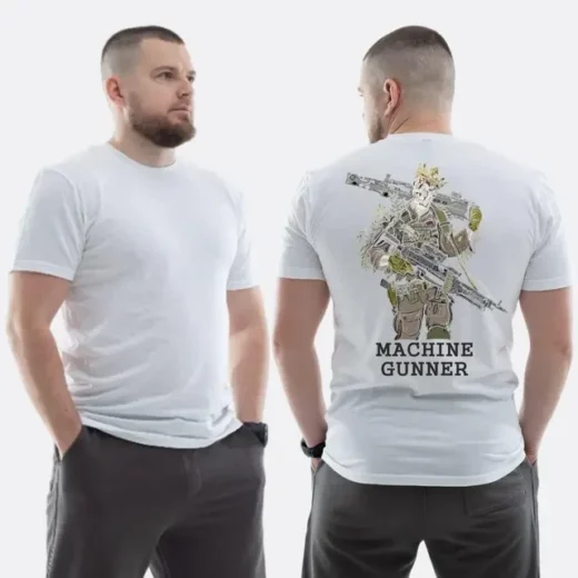 Футболка PrintBro ЗСУ з принтом Machine gunner