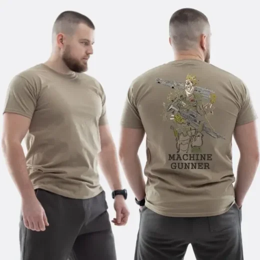 Футболка PrintBro ЗСУ з принтом Machine gunner