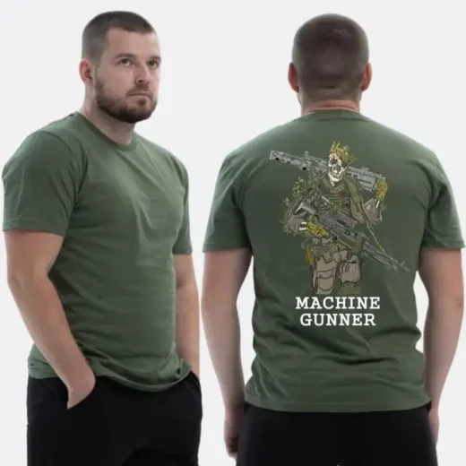 Футболка PrintBro ЗСУ з принтом Machine gunner