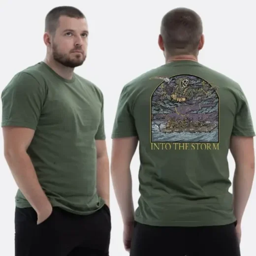 Футболка PrintBro ЗСУ із принтом Sunset Goons Into the storm Морська піхота