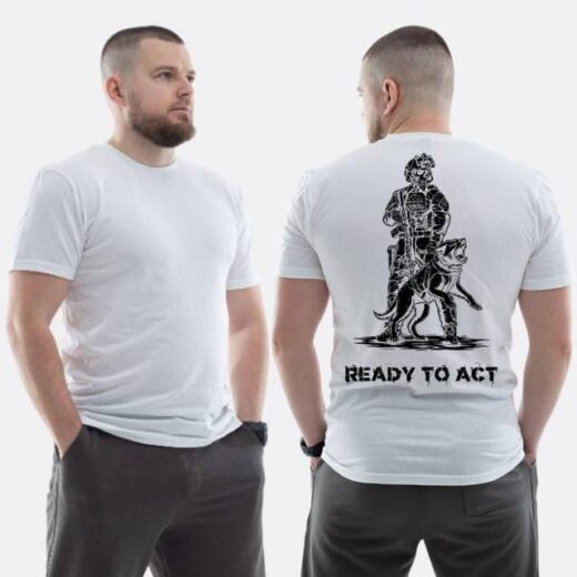 Футболка PrintBro ЗСУ з принтом Ready to act