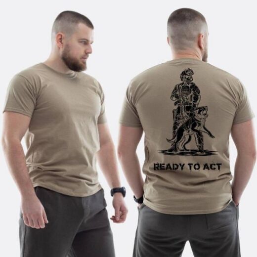 Футболка PrintBro ЗСУ з принтом Ready to act