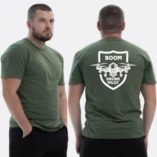 Футболка PrintBro ЗСУ з принтом Boom drone pilot FPV