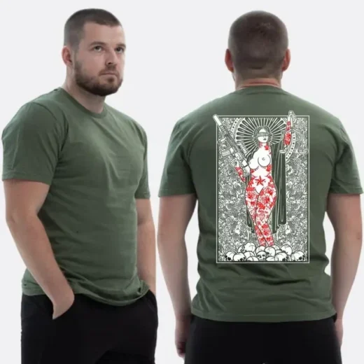 Футболка PrintBro ЗСУ з принтом Sunset Goons Богиня справедливості Немезида