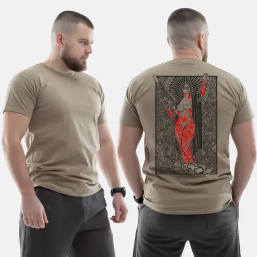Футболка PrintBro ЗСУ з принтом Sunset Goons Богиня справедливості Немезида