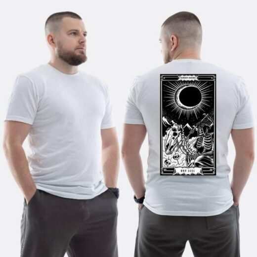 Футболка PrintBro ЗСУ з принтом Sunset Goons Карта таро смерть на коні