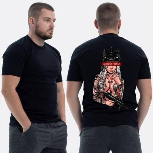 Футболка PrintBro ЗСУ з принтом Sunset Goons Дівчина п'ятниця