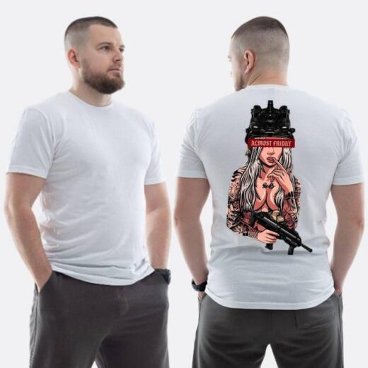 Футболка PrintBro ЗСУ з принтом Sunset Goons Дівчина п'ятниця