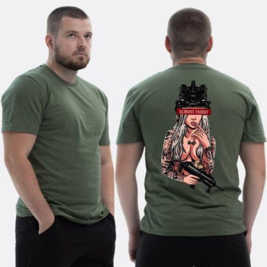 Футболка PrintBro ЗСУ з принтом Sunset Goons Дівчина п'ятниця