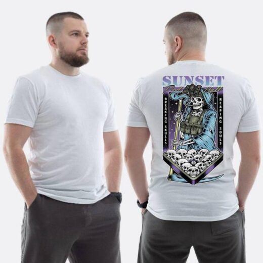 Футболка PrintBro ЗСУ з принтом Sunset Goons смерть грає на більярді