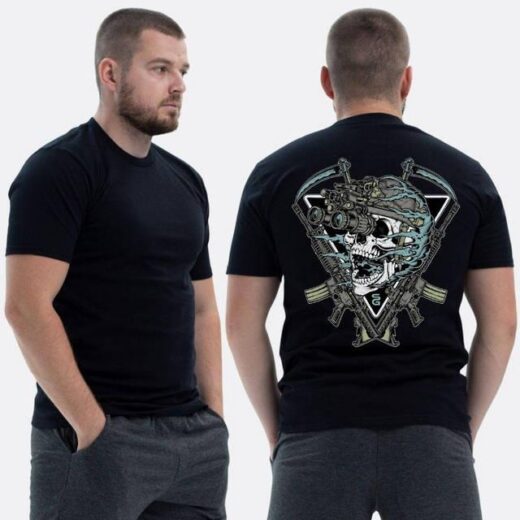 Футболка PrintBro ЗСУ з принтом Sunset Goons Череп коси тепловізор
