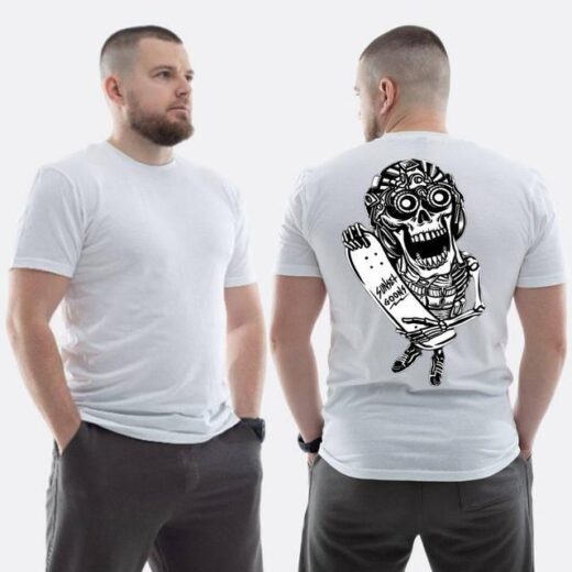 Футболка PrintBro ЗСУ з принтом Sunset Goons скелет зі скейтом
