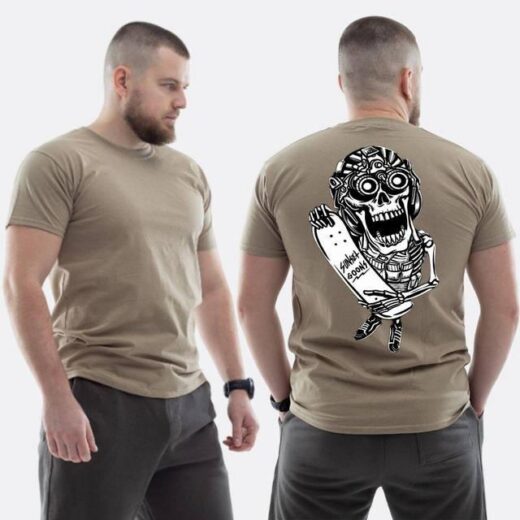 Футболка PrintBro ЗСУ з принтом Sunset Goons скелет зі скейтом