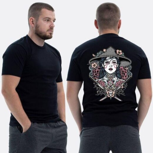 Футболка PrintBro ЗСУ з принтом Sunset Goons Дівчина самурай
