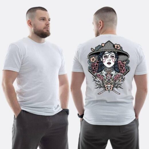 Футболка PrintBro ЗСУ з принтом Sunset Goons Дівчина самурай