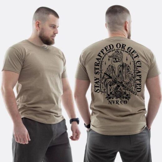 Футболка PrintBro ЗСУ з принтом Sunset Goons stay strapped or get clapped