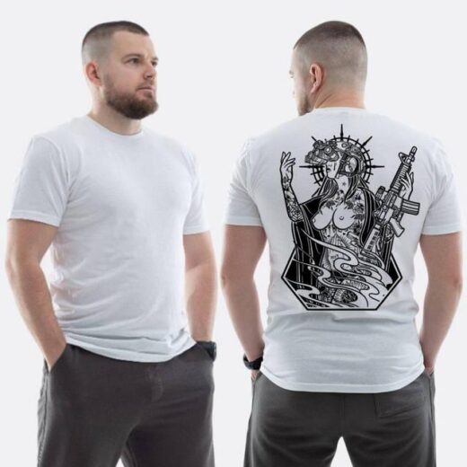 Футболка PrintBro ЗСУ з принтом Sunset Goons Дівчина з гвинтівкою та Тепловізором