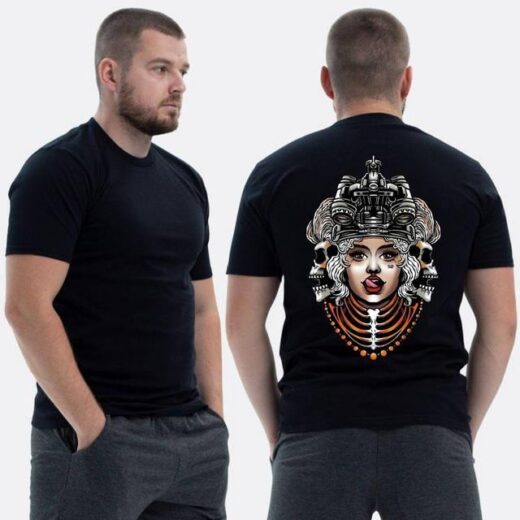 Футболка PrintBro ЗСУ з принтом Sunset Goons Дівчина Калі індійська