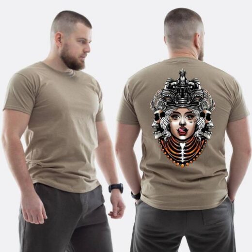 Футболка PrintBro ЗСУ з принтом Sunset Goons Дівчина Калі індійська