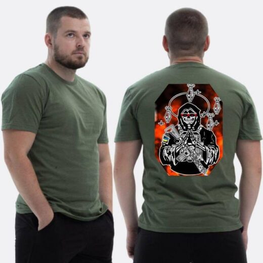 Футболка PrintBro ЗСУ з принтом Sunset Goons Віра в удачу вогонь скелет міни