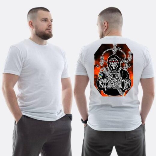 Футболка PrintBro ЗСУ з принтом Sunset Goons Віра в удачу вогонь скелет міни