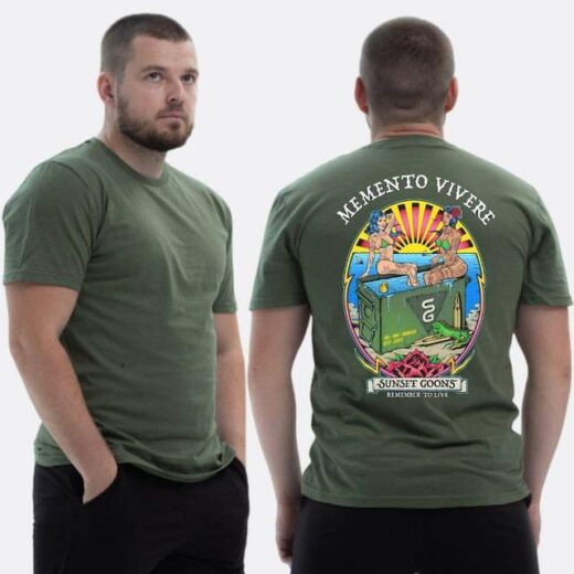 Футболка PrintBro ЗСУ з принтом Sunset Goons Дівчата ящик снарядів пляж сонце