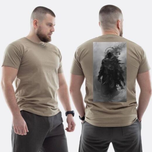 Футболка PrintBro ЗСУ з принтом Тінь у плащі Shadow