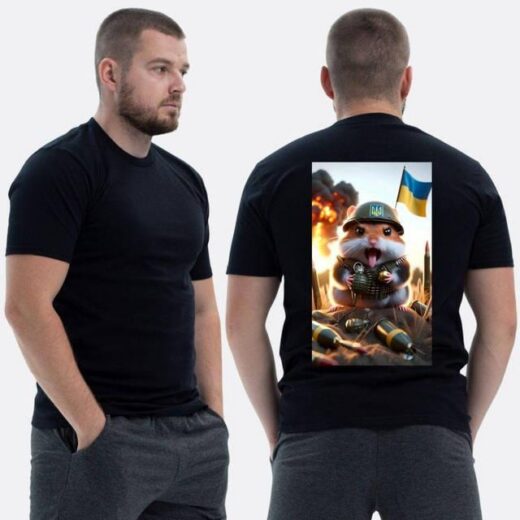 Футболка PrintBro ЗСУ з принтом Бойовий хом'як