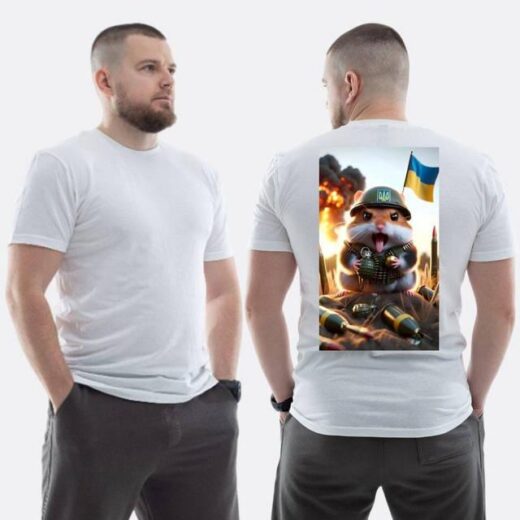 Футболка PrintBro ЗСУ з принтом Бойовий хом'як