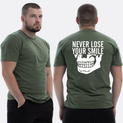 Футболка PrintBro ЗСУ з принтом Never lose your smile