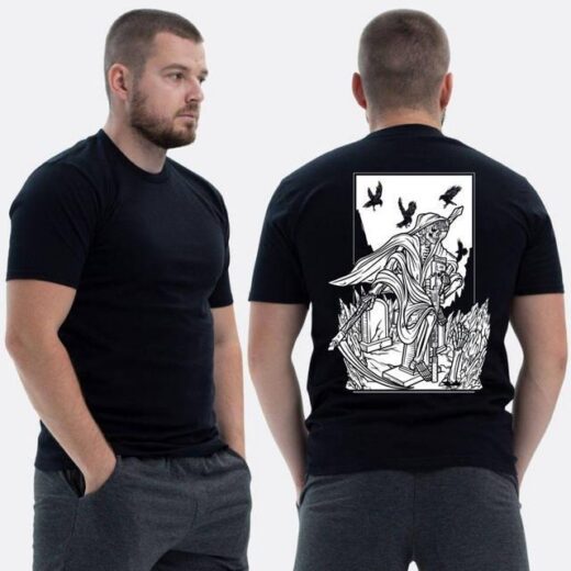 Футболка PrintBro ЗСУ з принтом Смерть снайпер на цвинтарі