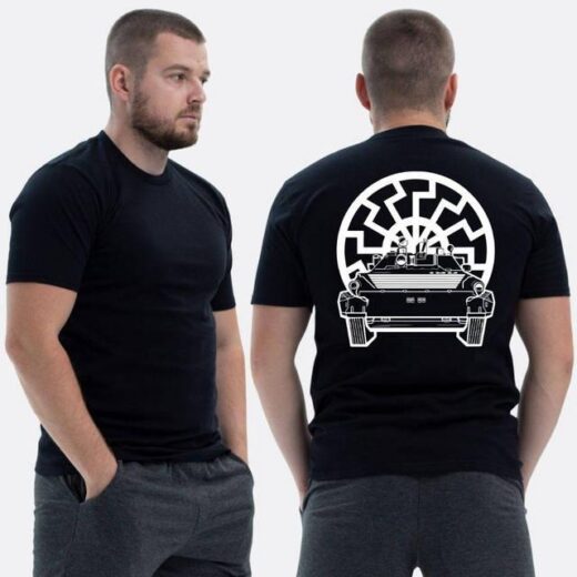 Футболка PrintBro ЗСУ з принтом Танк чорне сонце
