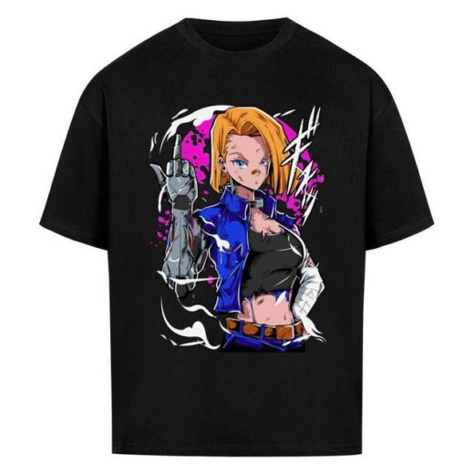 Футболка PrintBro з принтом Y2k Dragon Ball x C18