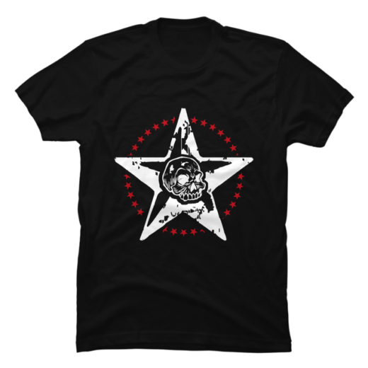 Повсякденна Футболка PrintBro з принтом Gothic Skull Star