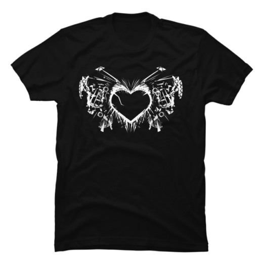 Повсякденна Футболка PrintBro з принтом Black Hearts Reign