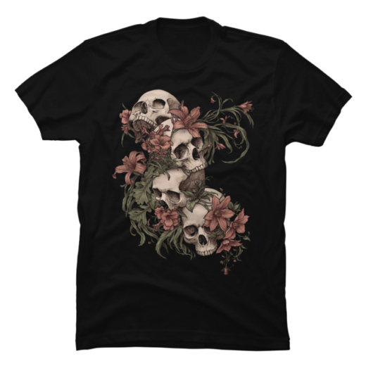 Повсякденна Футболка PrintBro з принтом Garden of Skulls