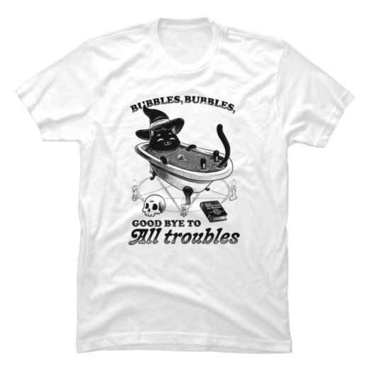 Повсякденна Футболка PrintBro з принтом Bubble Bath Cat Witch
