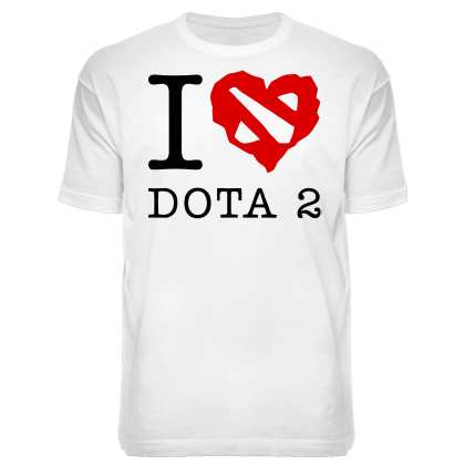 Повсякденна Футболка PrintBro з принтом Я люблю Dota 2