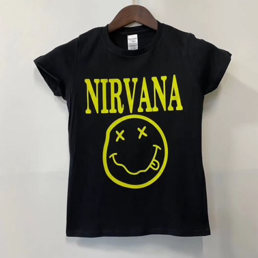 Футболка PrintBro з принтом рок NIRVANA yellow smile