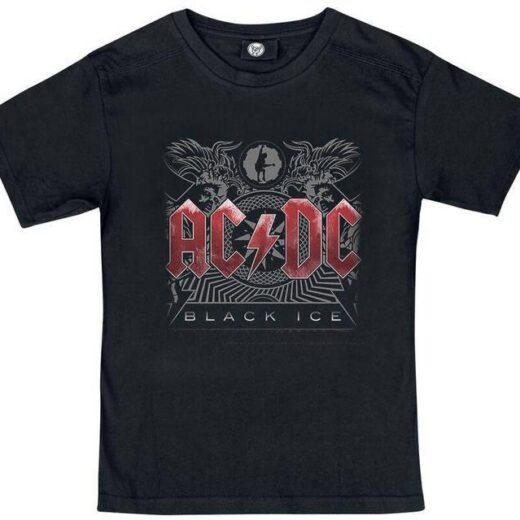 Футболка PrintBro з принтом рок AC/DC black ice