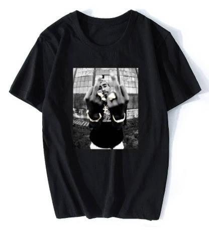 Футболка PrintBro повсякденна Tupac Middle Fingers Up T-shirt