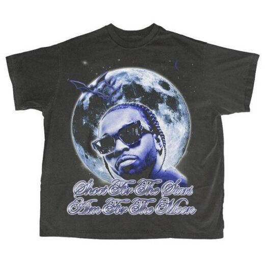 Футболка PrintBro повсякденна Pop Smoke ''shoot For The Stars'' Vintage Look T-shirt