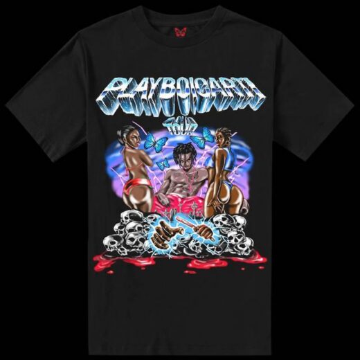 Повсякденна Футболка PrintBro Playboi Carti Tour Vintage Look T-shirt Black