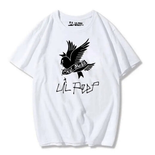 Біла Футболка PrintBro Lil Peep Cry Baby Logo унісекс футболки Ліл Піп