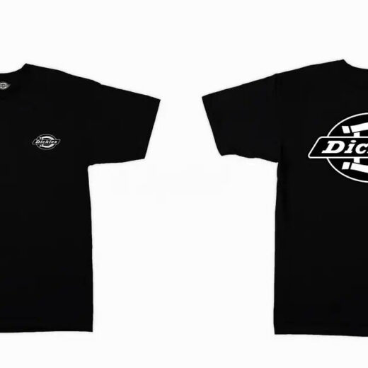 Чорна Футболка PrintBro Dickies Two Sides Logo футболки Дікіс унісекс чоловіча жіноча
