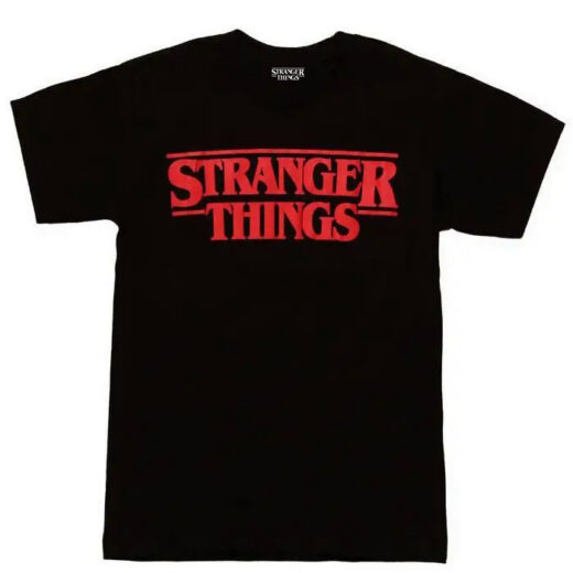 Чорна Футболка PrintBro Stranger Things (дуже дивні справи) чорні футболки унісекс (чоловіча, жіноча, дитяча)