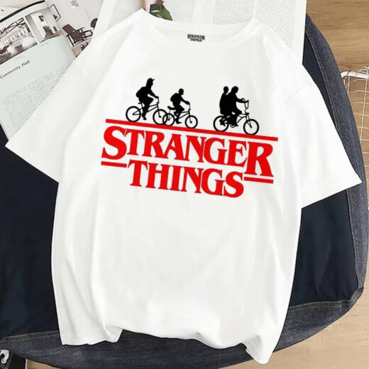 Біла Футболка PrintBro Stranger Things футболки Дуже дивні Справи унісекс