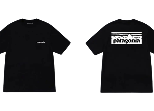 Чорна Футболка PrintBro Patagonia Two-sides Logo Футболка PrintBro Патагонія